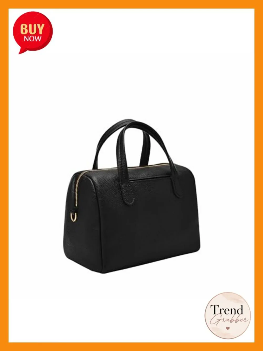 Genuine Leather Satchel Crossbody Bag with Adjustable Strap